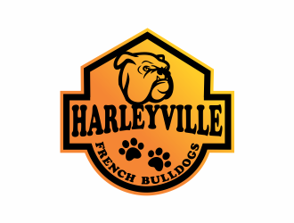 Harleyville French Bulldogs logo design by up2date