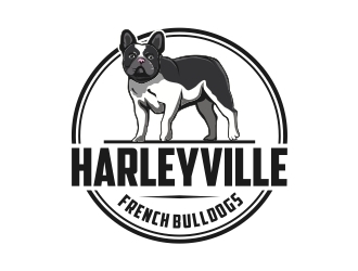 Harleyville French Bulldogs logo design by Mardhi