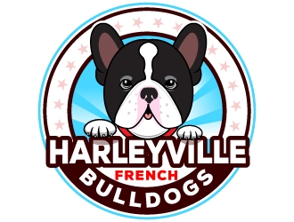 Harleyville French Bulldogs logo design by Suvendu
