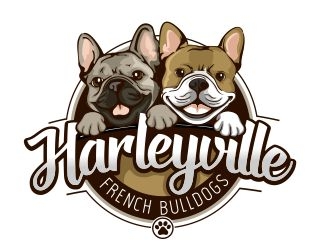 Harleyville French Bulldogs logo design by veron