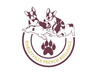Harleyville French Bulldogs logo design by AYATA