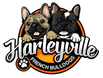 Harleyville French Bulldogs logo design by veron