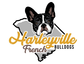 Harleyville French Bulldogs logo design by DreamLogoDesign