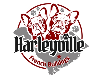 Harleyville French Bulldogs logo design by DreamLogoDesign