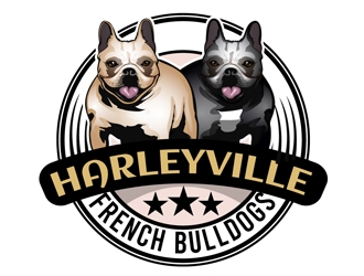 Harleyville French Bulldogs logo design by DreamLogoDesign