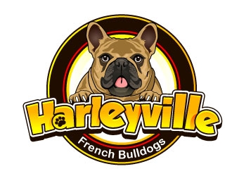 Harleyville French Bulldogs logo design by Suvendu