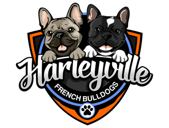 Harleyville French Bulldogs logo design by veron