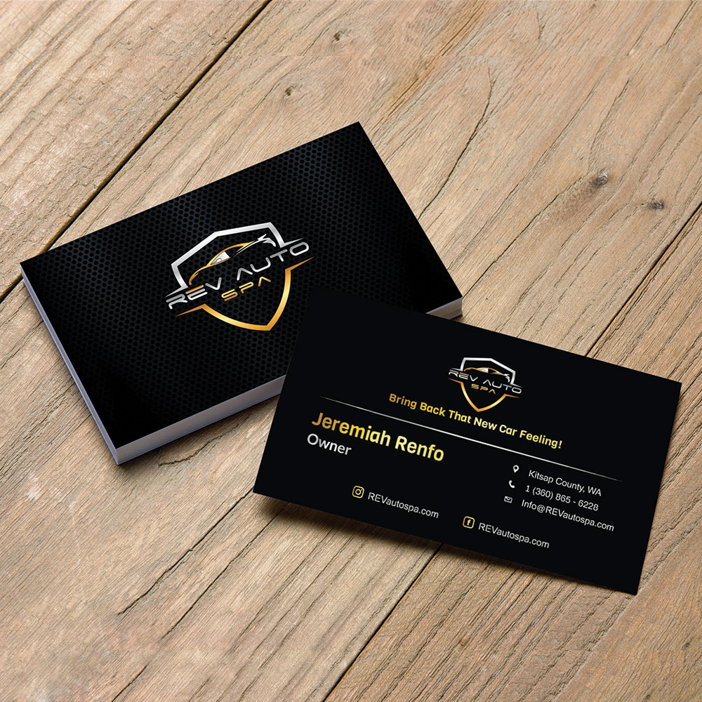 REV Auto Spa logo design by kakikukeju