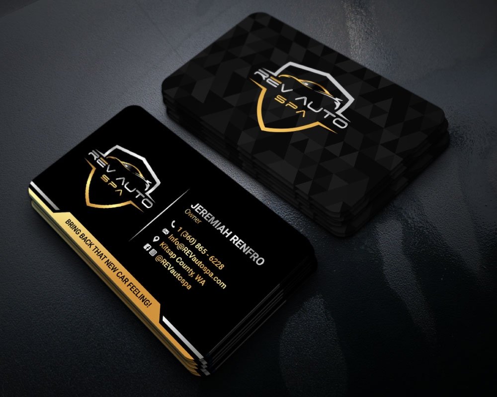 REV Auto Spa logo design by Boomstudioz