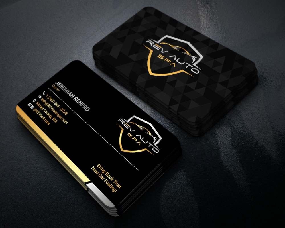 REV Auto Spa logo design by Boomstudioz