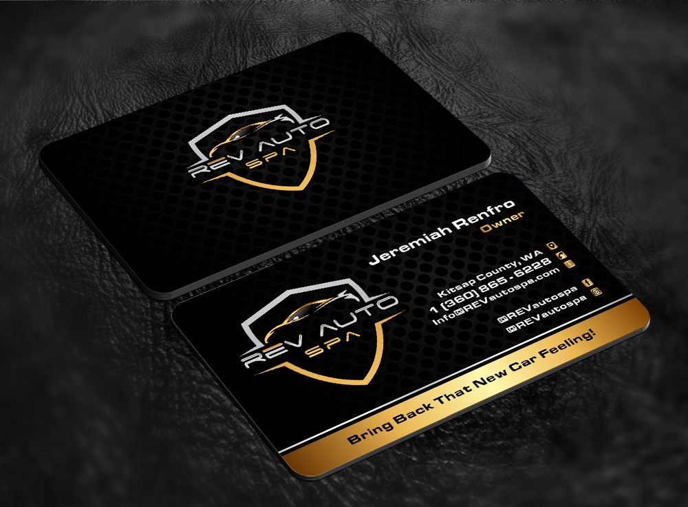 REV Auto Spa logo design by abss