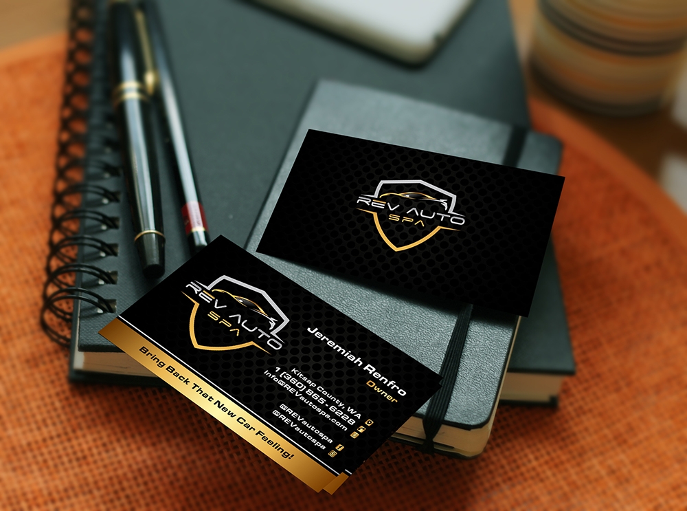 REV Auto Spa logo design by abss