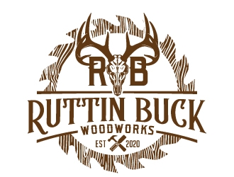 RUTTIN BUCK WOODWORKS logo design by jaize