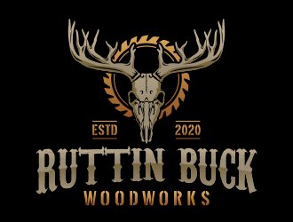 RUTTIN BUCK WOODWORKS logo design by Panara