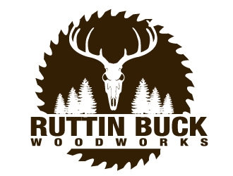 RUTTIN BUCK WOODWORKS logo design by PMG