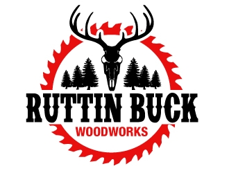 RUTTIN BUCK WOODWORKS logo design by PMG