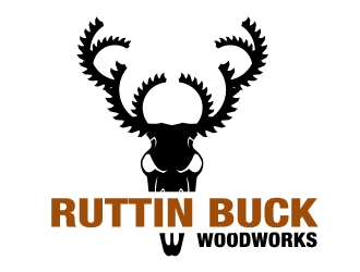 RUTTIN BUCK WOODWORKS logo design by PMG