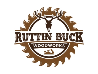 RUTTIN BUCK WOODWORKS logo design by MarkindDesign