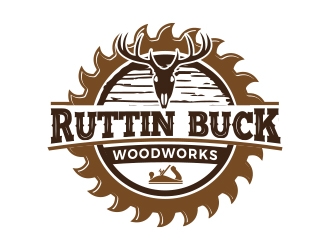 RUTTIN BUCK WOODWORKS logo design by MarkindDesign