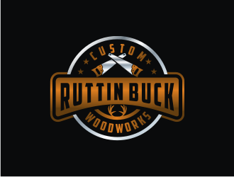RUTTIN BUCK WOODWORKS logo design by bricton