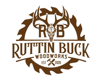 RUTTIN BUCK WOODWORKS logo design by jaize