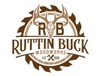 RUTTIN BUCK WOODWORKS logo design by jaize