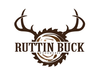 RUTTIN BUCK WOODWORKS logo design by Marianne