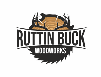 RUTTIN BUCK WOODWORKS logo design by serprimero