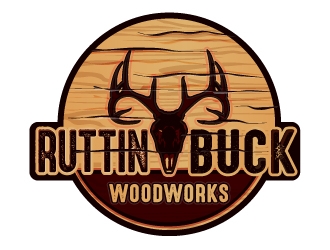 RUTTIN BUCK WOODWORKS logo design by Suvendu