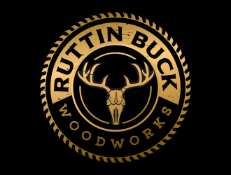 RUTTIN BUCK WOODWORKS logo design by vinve
