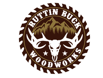 RUTTIN BUCK WOODWORKS logo design by THOR_