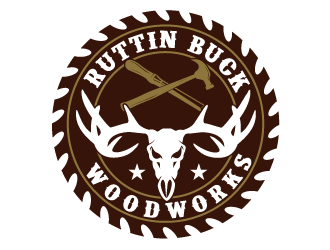 RUTTIN BUCK WOODWORKS logo design by THOR_