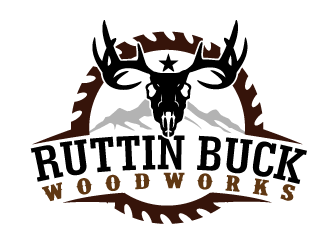 RUTTIN BUCK WOODWORKS logo design by THOR_