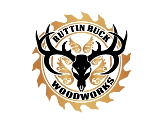 RUTTIN BUCK WOODWORKS logo design by logy_d