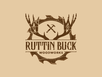 RUTTIN BUCK WOODWORKS logo design by torresace