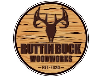 RUTTIN BUCK WOODWORKS logo design by Suvendu