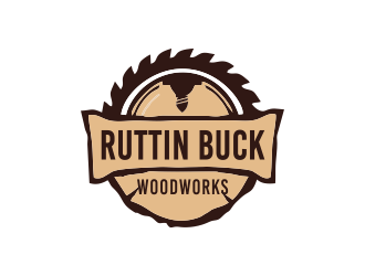 RUTTIN BUCK WOODWORKS logo design by akhi