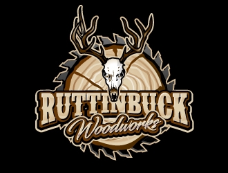RUTTIN BUCK WOODWORKS logo design by aRBy