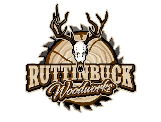 RUTTIN BUCK WOODWORKS logo design by aRBy