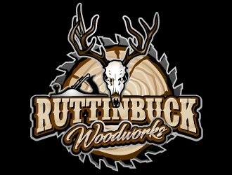 RUTTIN BUCK WOODWORKS logo design by aRBy