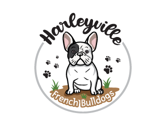 Harleyville French Bulldogs logo design by Andri