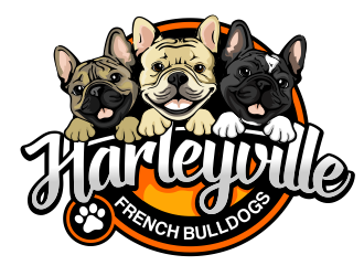 Harleyville French Bulldogs logo design by veron