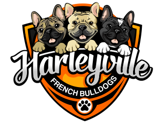 Harleyville French Bulldogs logo design by veron