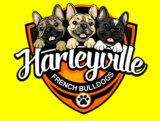 Harleyville French Bulldogs logo design by veron