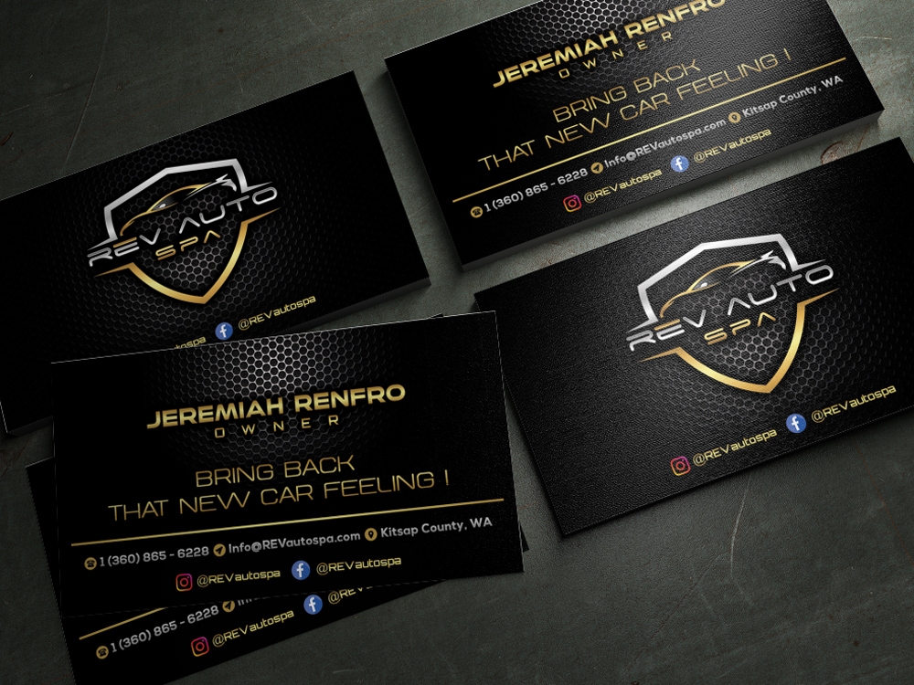 REV Auto Spa logo design by Realistis