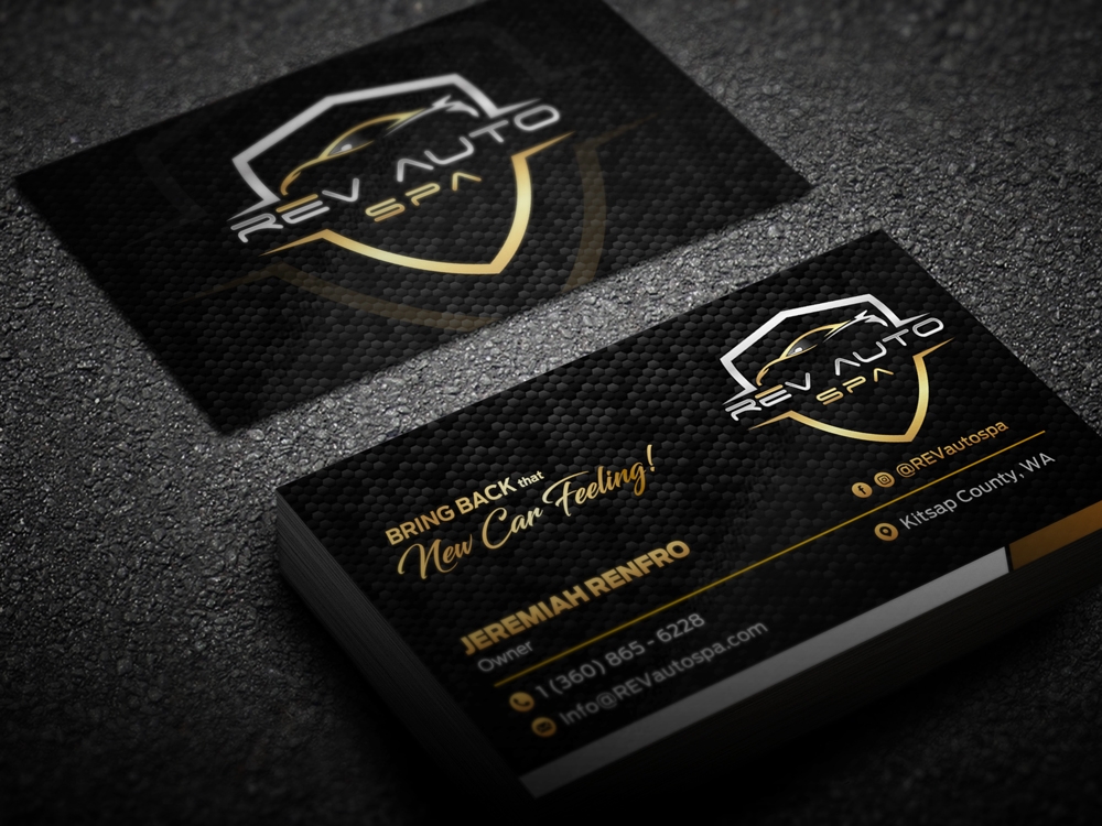 REV Auto Spa logo design by KHAI
