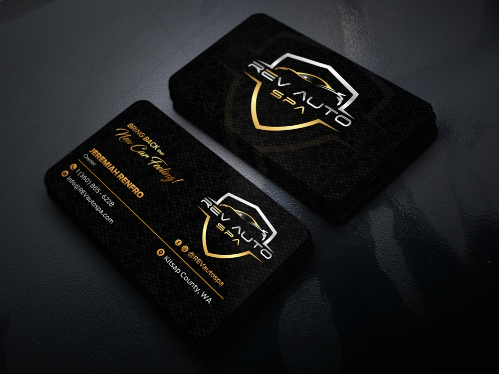 REV Auto Spa logo design by KHAI