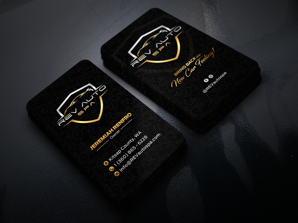 REV Auto Spa logo design by KHAI