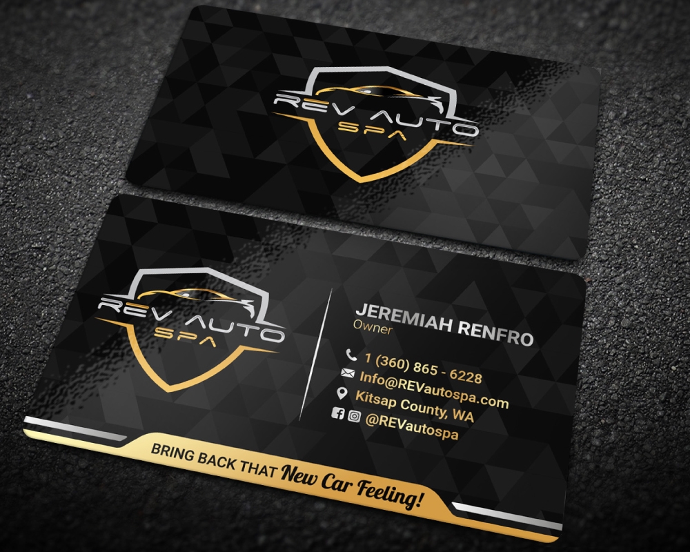 REV Auto Spa logo design by Boomstudioz