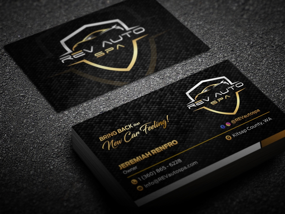 REV Auto Spa logo design by KHAI